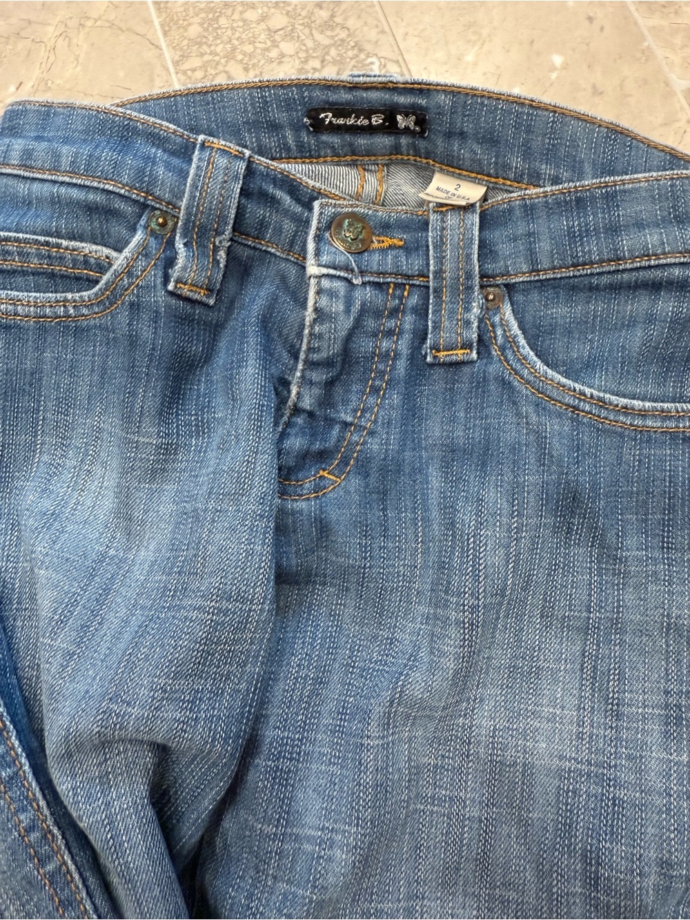 Frankie B y2k Flared Blue Women's Jeans - Picture 2 of 4